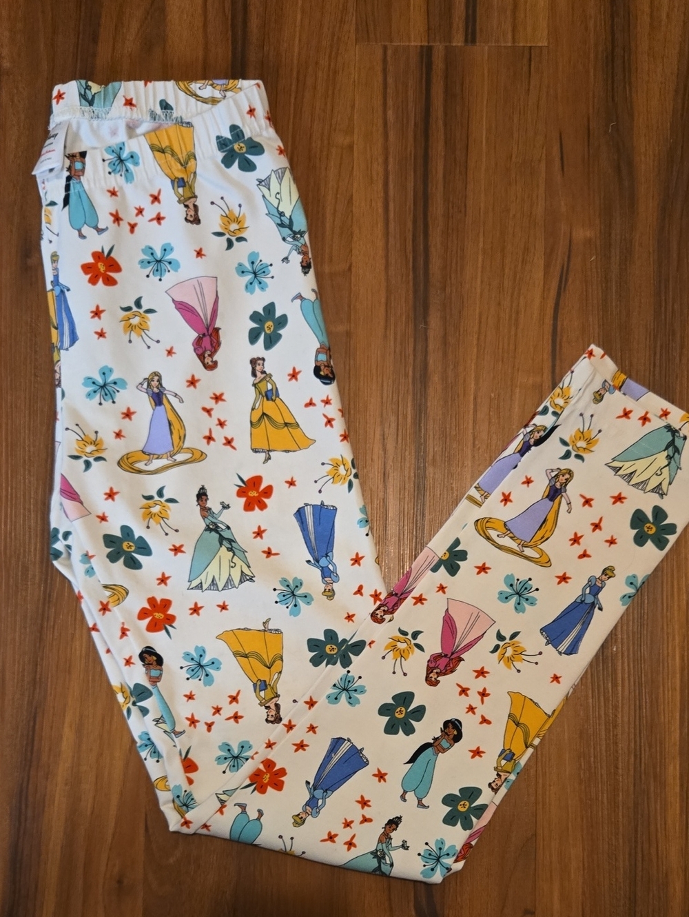 Hanna Andersson Disney White Princess Pattern Girls' Leggings